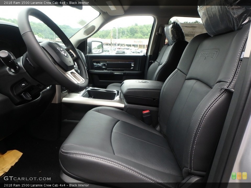 Black Interior Front Seat for the 2018 Ram 1500 Laramie Crew Cab 4x4 #127844327