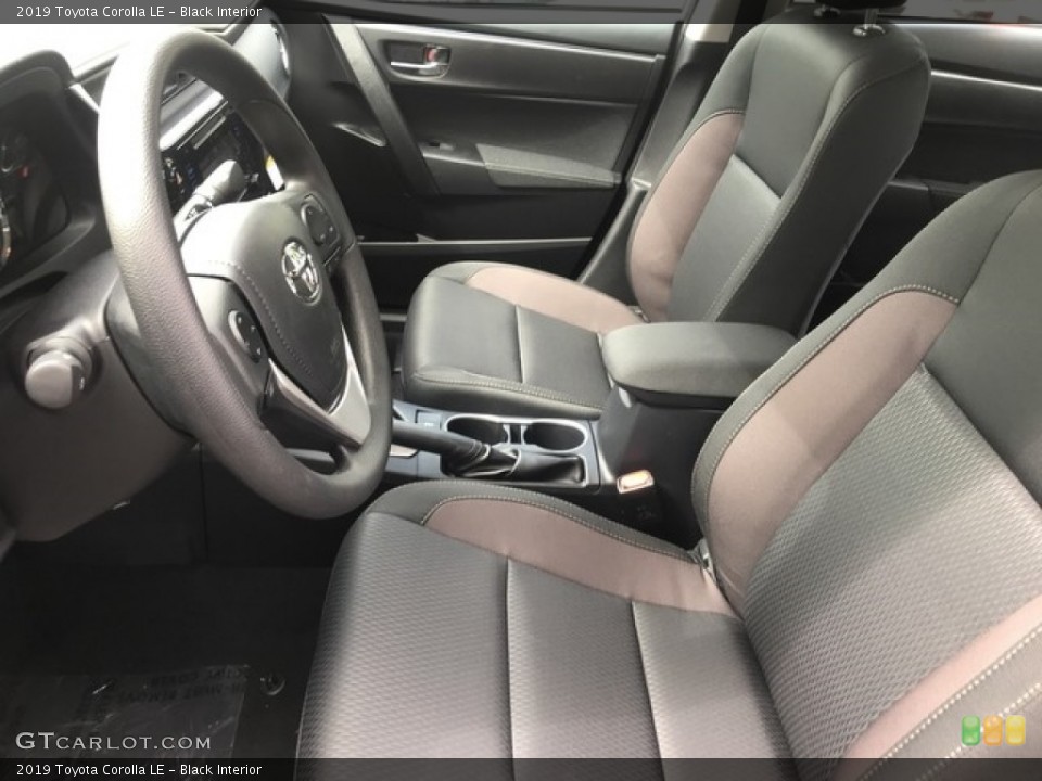 Black Interior Front Seat for the 2019 Toyota Corolla LE #127868526