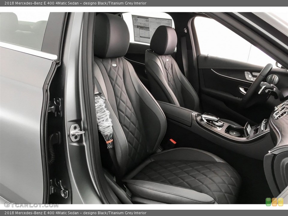 designo Black/Titanium Grey Interior Photo for the 2018 Mercedes-Benz E 400 4Matic Sedan #127878534