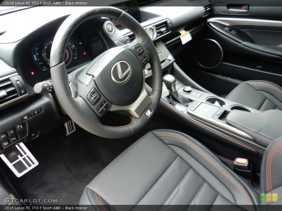 Black Interior Photo for the 2018 Lexus RC 350 F Sport AWD #127879038