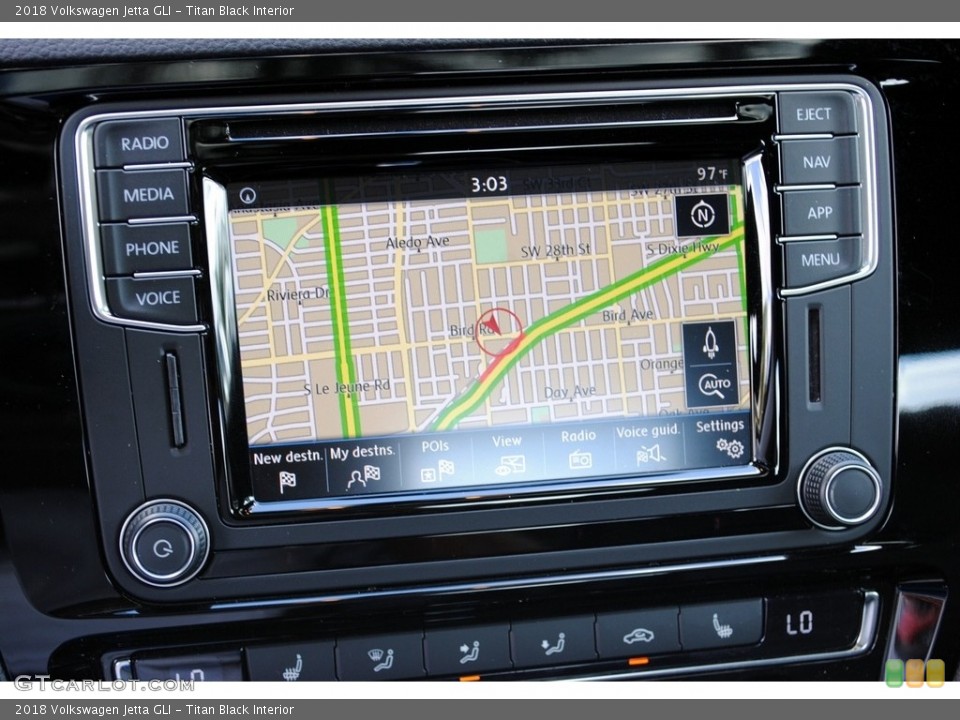 Titan Black Interior Navigation for the 2018 Volkswagen Jetta GLI #127881510