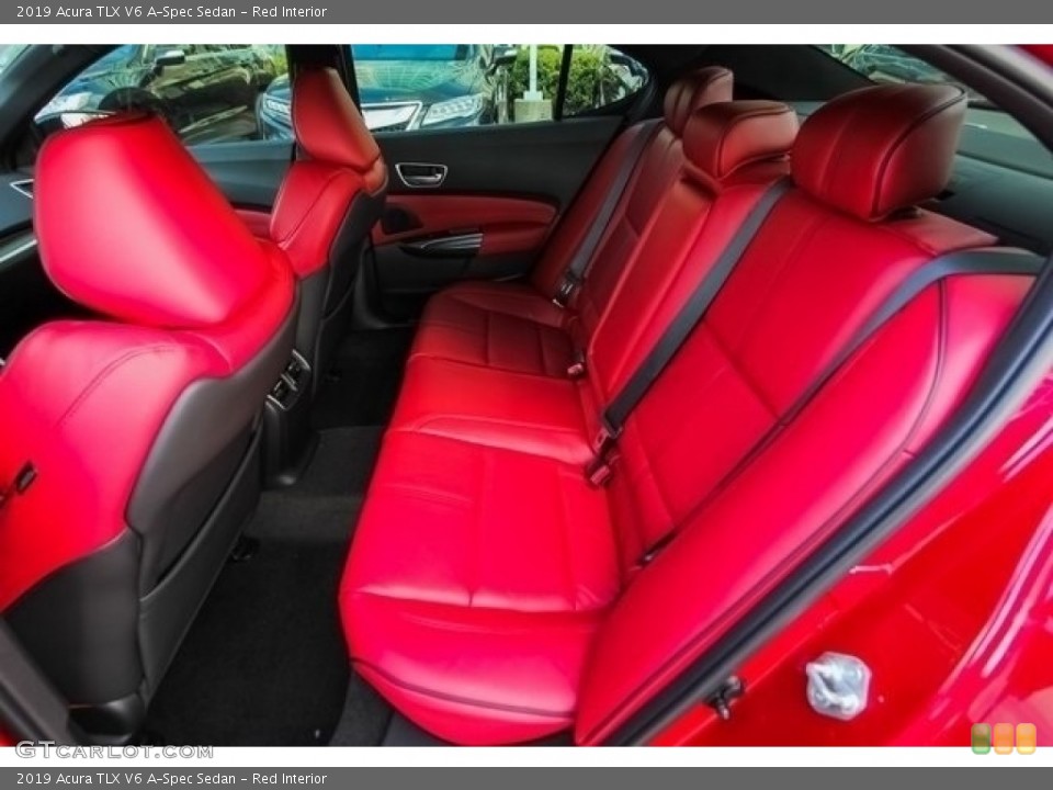 Red Interior Rear Seat for the 2019 Acura TLX V6 A-Spec Sedan #127884423