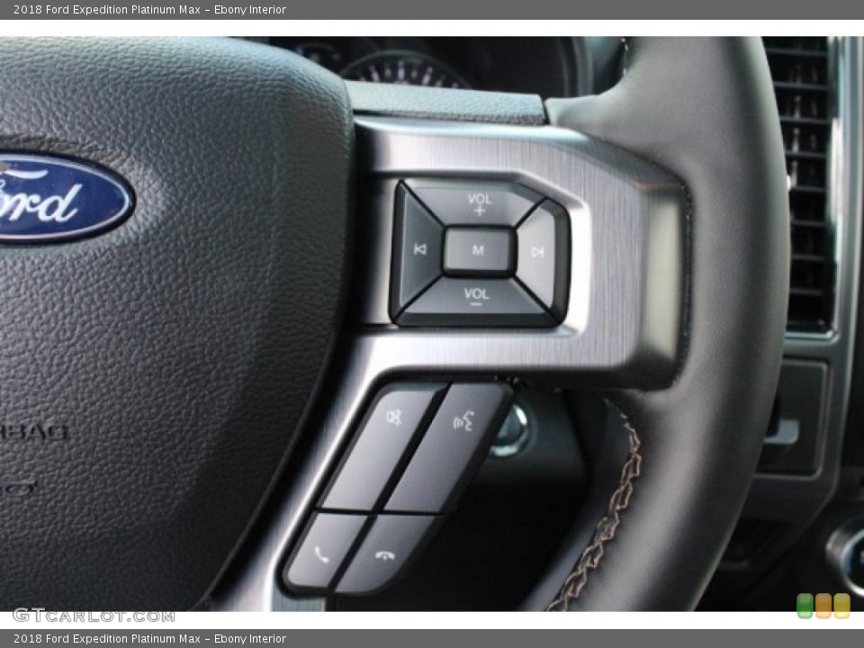 Ebony Interior Steering Wheel for the 2018 Ford Expedition Platinum Max #127896030
