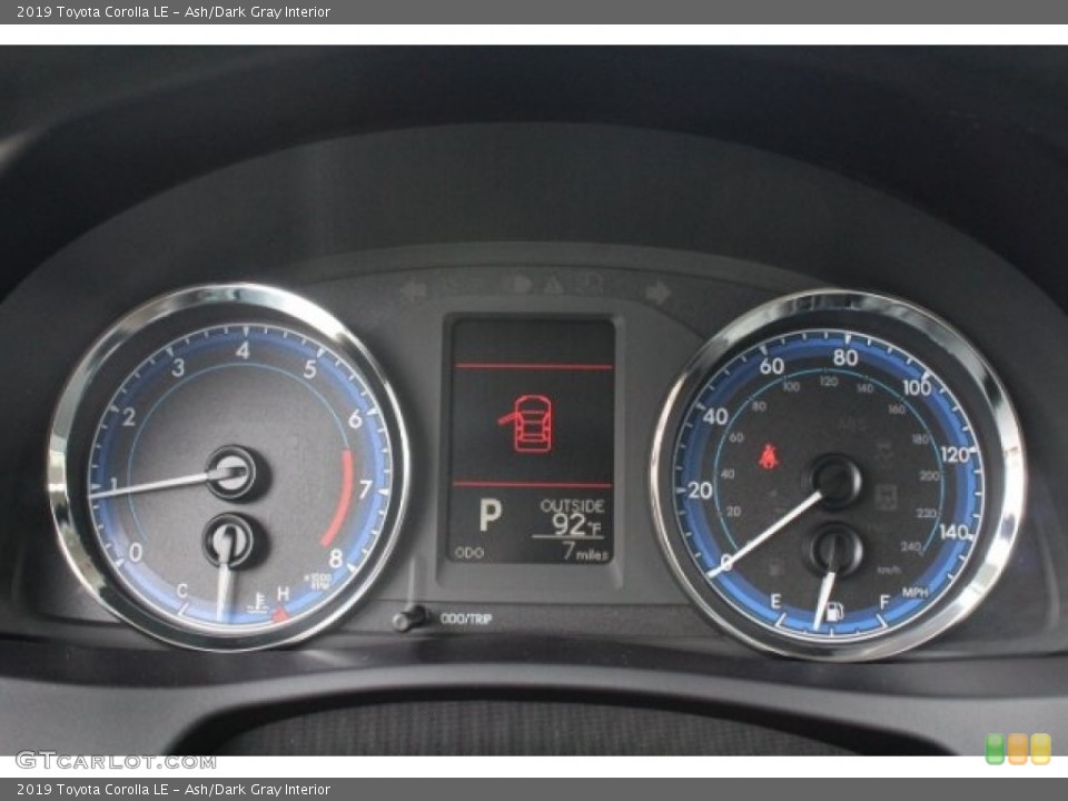 Ash/Dark Gray Interior Gauges for the 2019 Toyota Corolla LE #127897470