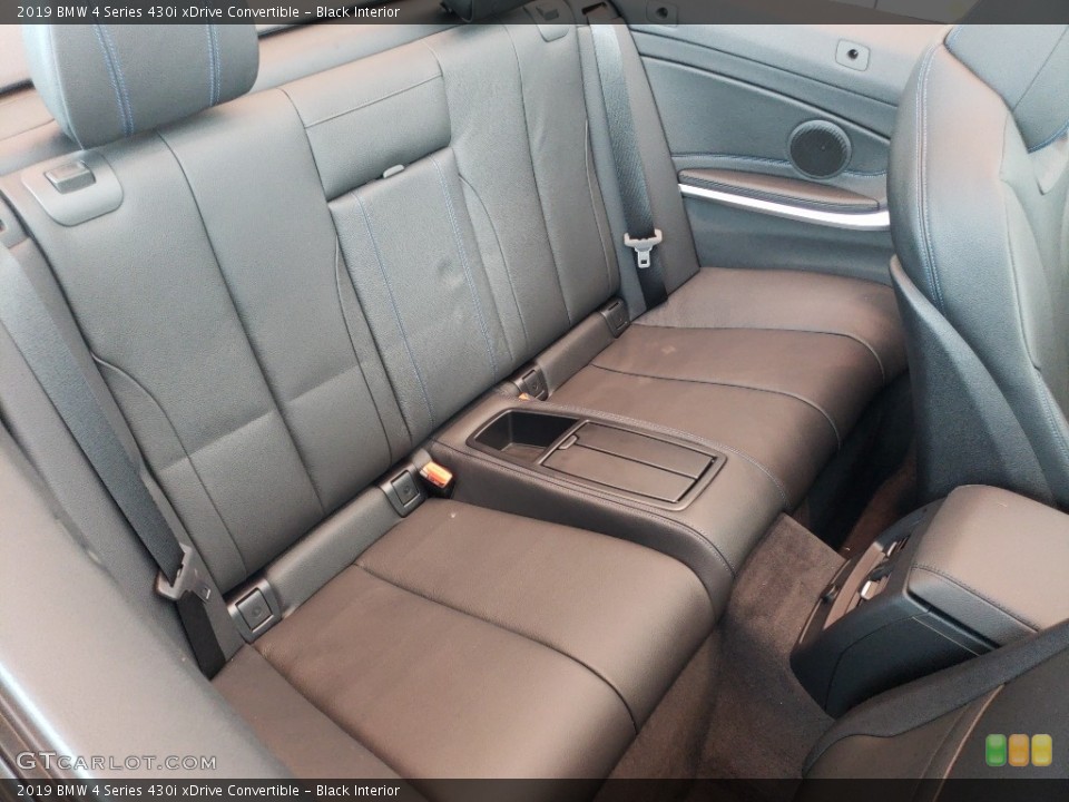 Black Interior Rear Seat for the 2019 BMW 4 Series 430i xDrive Convertible #127913623