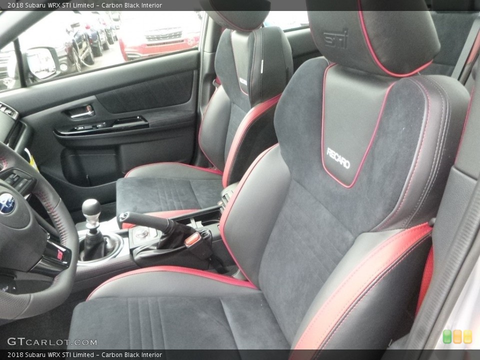 Carbon Black Interior Photo for the 2018 Subaru WRX STI Limited #127914742
