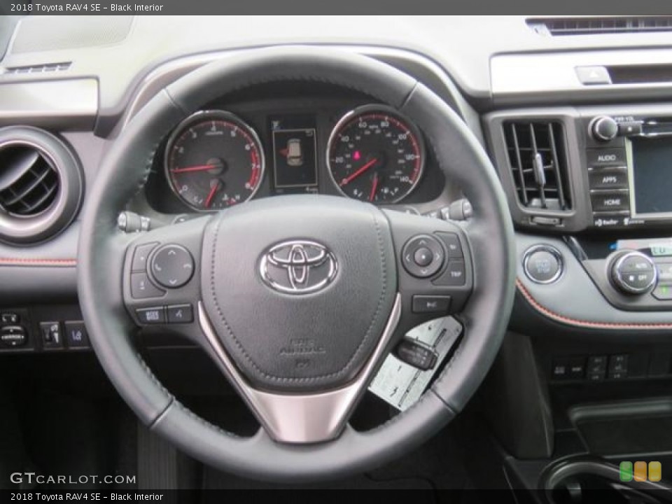 Black Interior Steering Wheel for the 2018 Toyota RAV4 SE #127948592