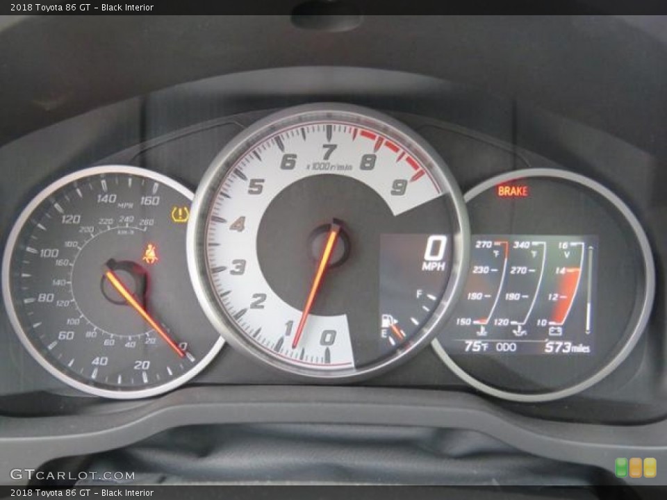 Black Interior Gauges for the 2018 Toyota 86 GT #127950548