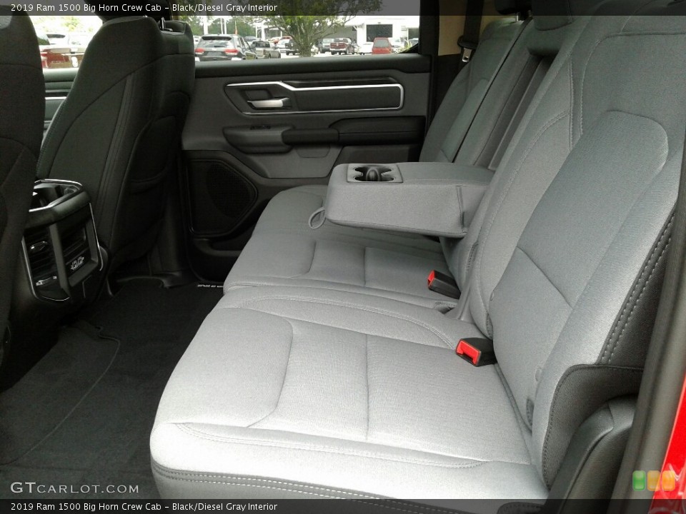 Black/Diesel Gray Interior Rear Seat for the 2019 Ram 1500 Big Horn Crew Cab #127959128