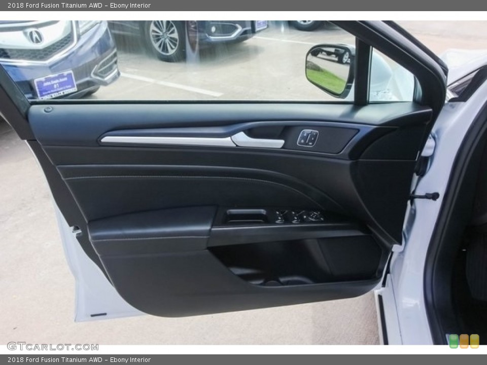 Ebony Interior Door Panel for the 2018 Ford Fusion Titanium AWD #127960502