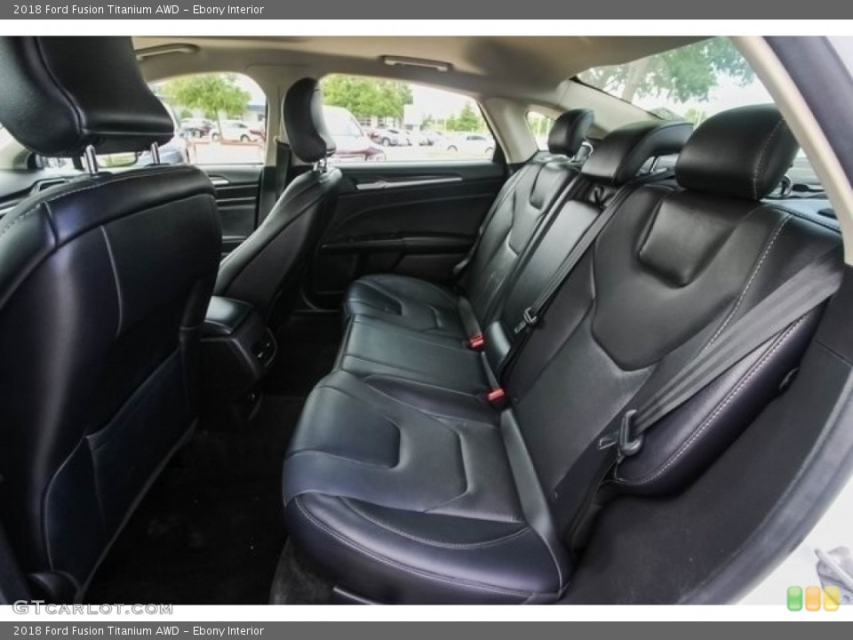 Ebony Interior Rear Seat for the 2018 Ford Fusion Titanium AWD #127960547