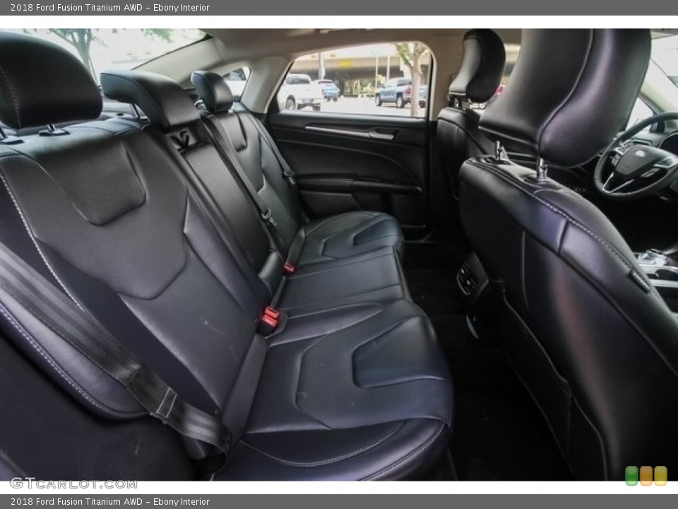 Ebony Interior Rear Seat for the 2018 Ford Fusion Titanium AWD #127960595