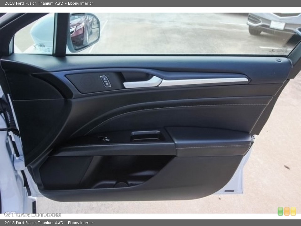 Ebony Interior Door Panel for the 2018 Ford Fusion Titanium AWD #127960613