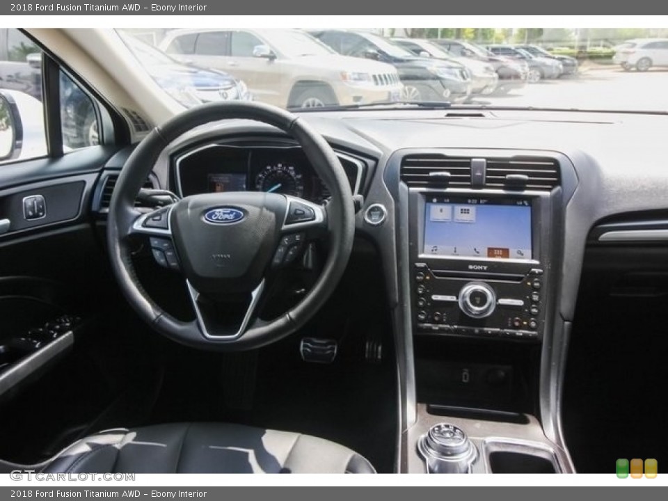 Ebony Interior Dashboard for the 2018 Ford Fusion Titanium AWD #127960649