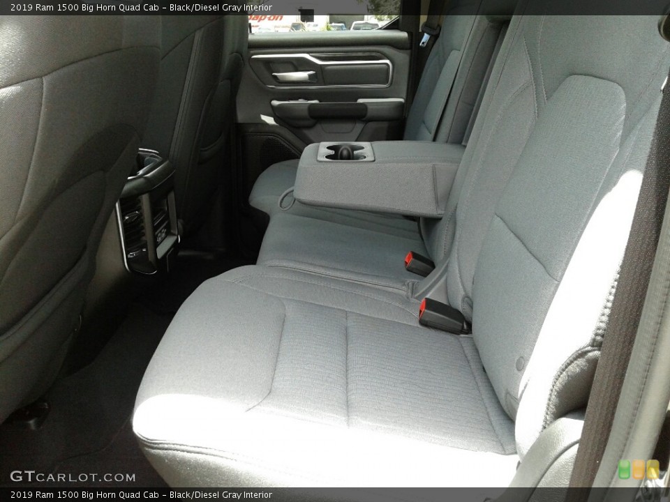 Black/Diesel Gray Interior Rear Seat for the 2019 Ram 1500 Big Horn Quad Cab #127961258