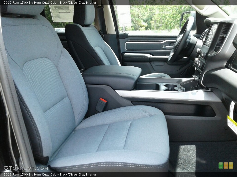 Black/Diesel Gray Interior Front Seat for the 2019 Ram 1500 Big Horn Quad Cab #127961321