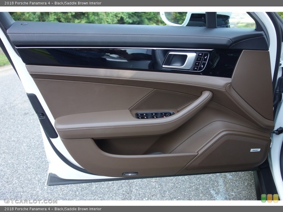 Black/Saddle Brown Interior Door Panel for the 2018 Porsche Panamera 4 #127977242