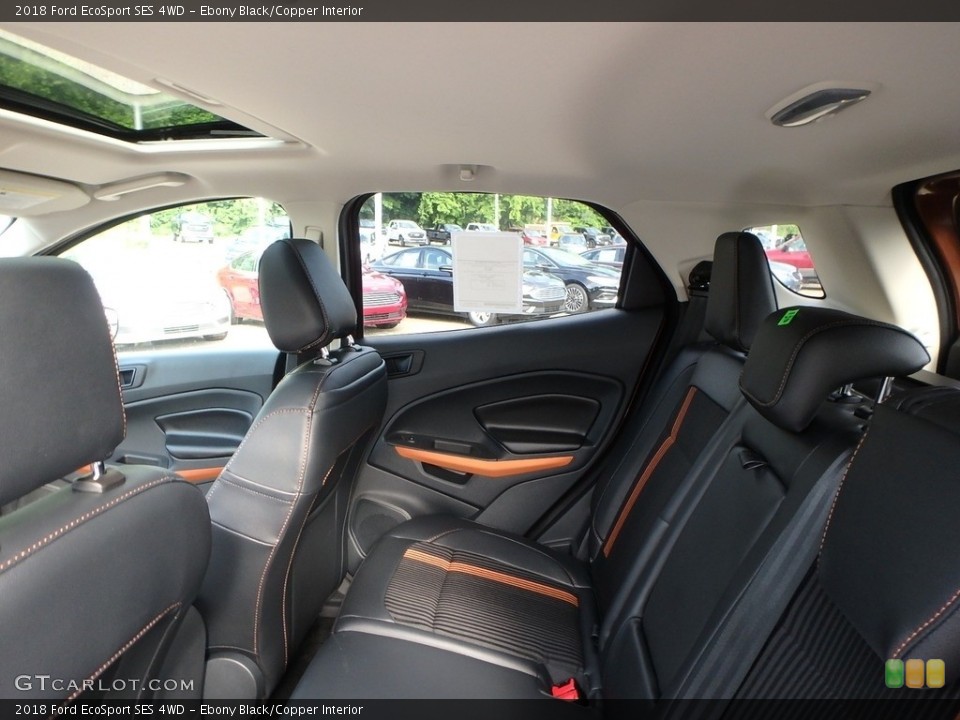 Ebony Black/Copper Interior Rear Seat for the 2018 Ford EcoSport SES 4WD #127995638
