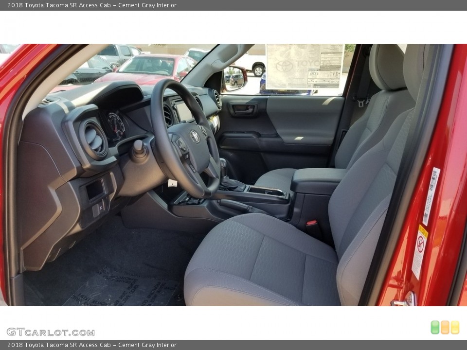 Cement Gray Interior Photo for the 2018 Toyota Tacoma SR Access Cab #128001325