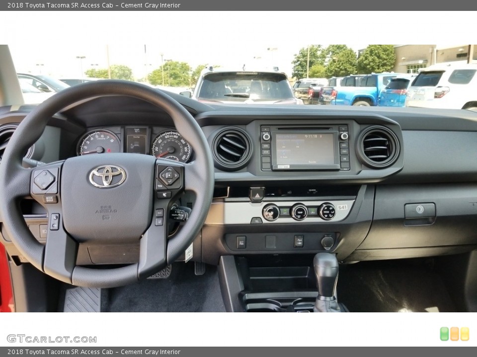 Cement Gray Interior Dashboard for the 2018 Toyota Tacoma SR Access Cab #128001352