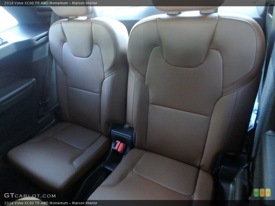 Maroon Interior Rear Seat for the 2019 Volvo XC90 T6 AWD Momentum #128005661