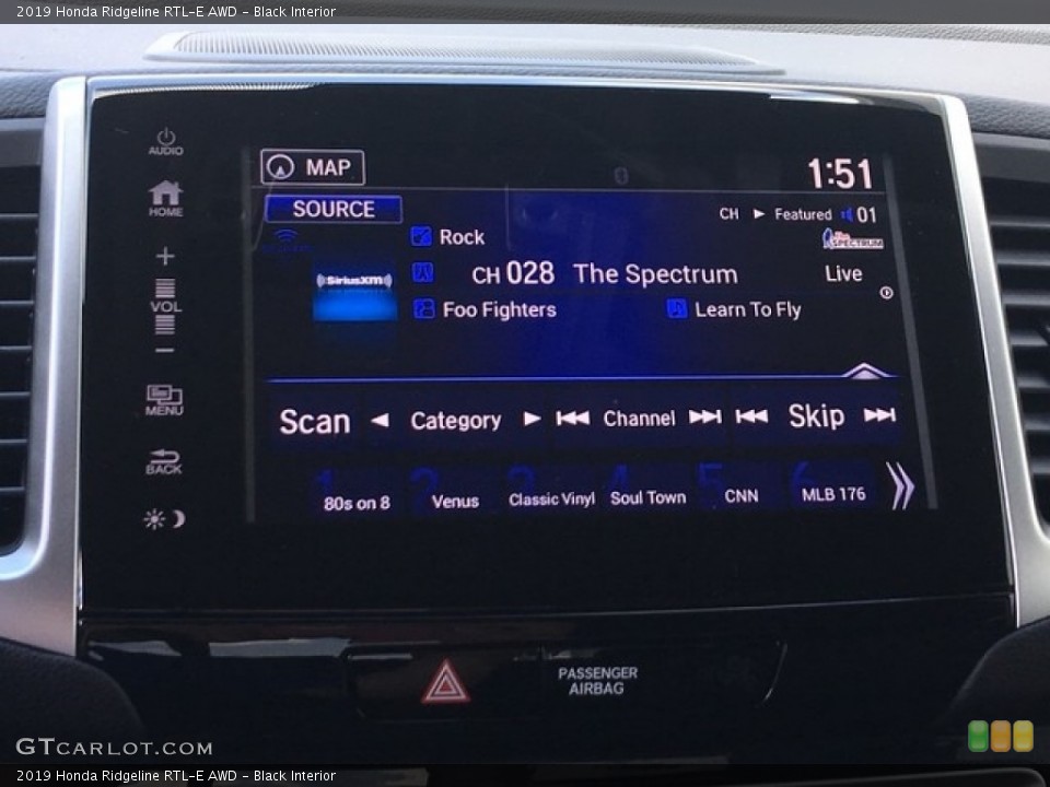 Black Interior Controls for the 2019 Honda Ridgeline RTL-E AWD #128016409