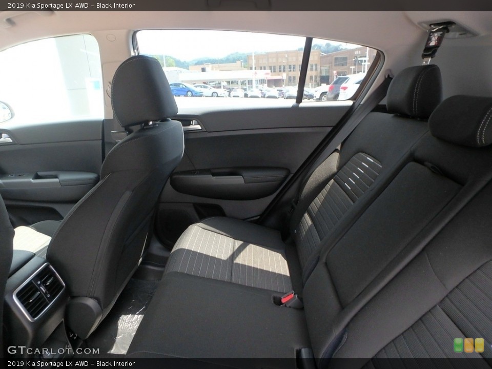 Black Interior Rear Seat for the 2019 Kia Sportage LX AWD #128020210