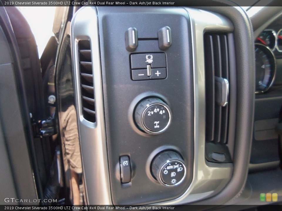 Dark Ash/Jet Black Interior Controls for the 2019 Chevrolet Silverado 3500HD LTZ Crew Cab 4x4 Dual Rear Wheel #128029271