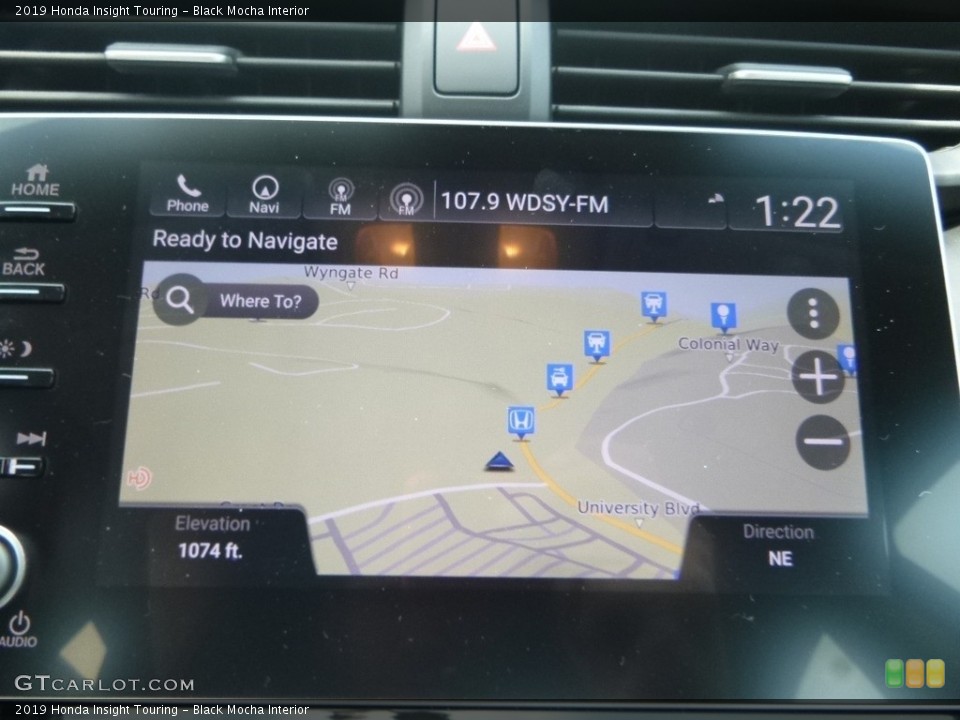 Black Mocha Interior Navigation for the 2019 Honda Insight Touring #128044159