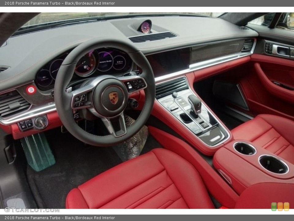 Black/Bordeaux Red Interior Front Seat for the 2018 Porsche Panamera Turbo #128052512
