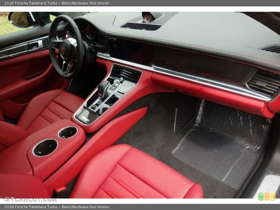 Black/Bordeaux Red Interior Dashboard for the 2018 Porsche Panamera Turbo #128052590