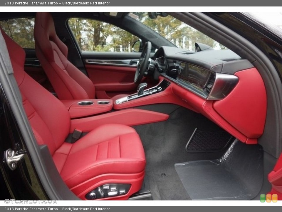 Black/Bordeaux Red Interior Front Seat for the 2018 Porsche Panamera Turbo #128052632