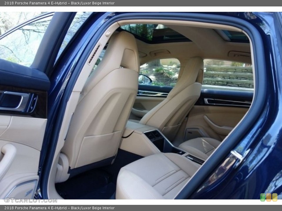 Black/Luxor Beige Interior Rear Seat for the 2018 Porsche Panamera 4 E-Hybrid #128053745
