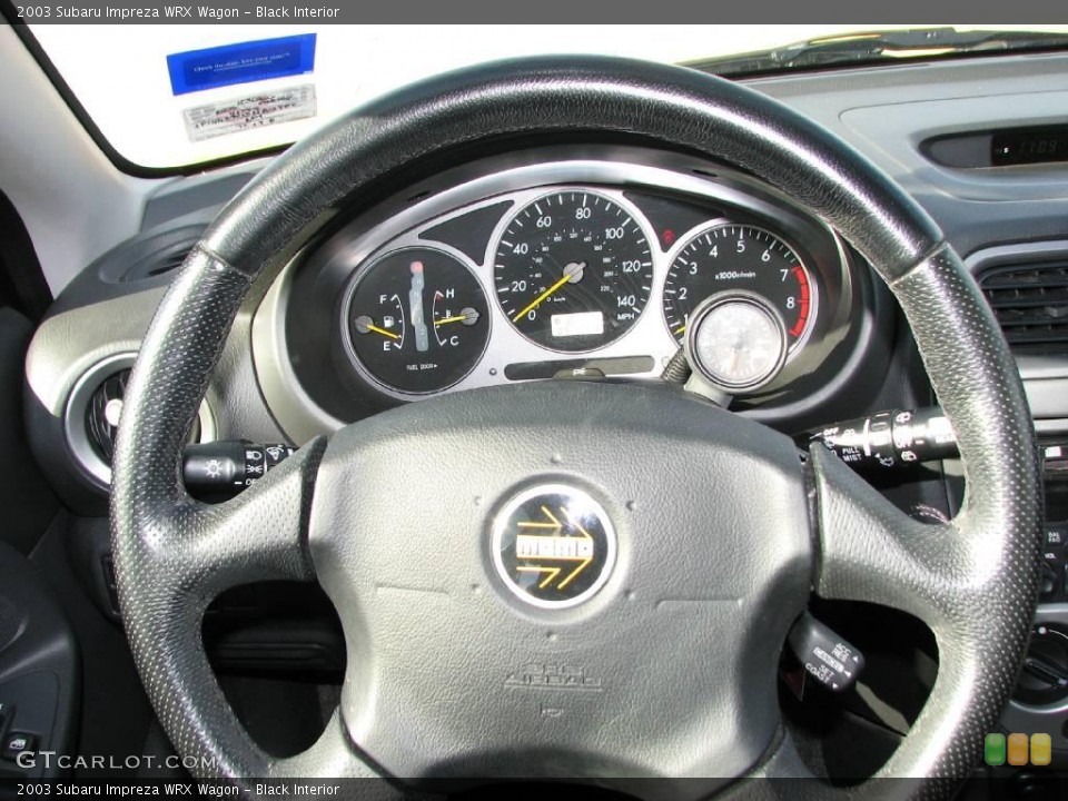 Black Interior Steering Wheel for the 2003 Subaru Impreza WRX Wagon #1280599