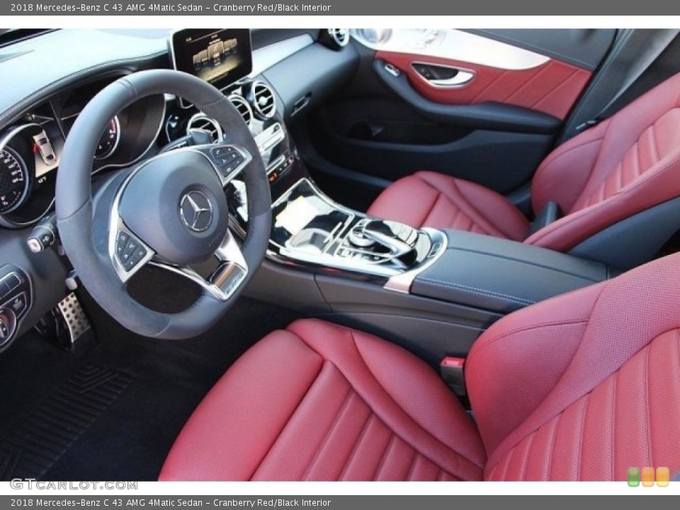 Cranberry Red/Black Interior Front Seat for the 2018 Mercedes-Benz C 43 AMG 4Matic Sedan #128063318