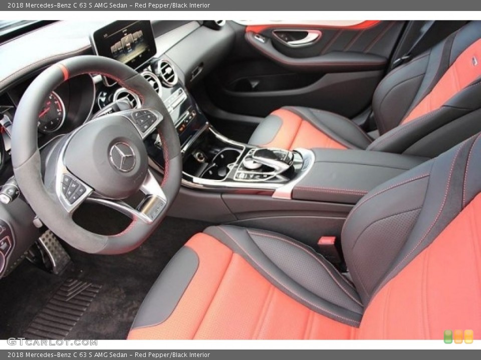 Red Pepper/Black Interior Photo for the 2018 Mercedes-Benz C 63 S AMG Sedan #128063585