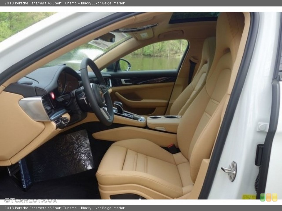 Black/Luxor Beige Interior Photo for the 2018 Porsche Panamera 4S Sport Turismo #128071268