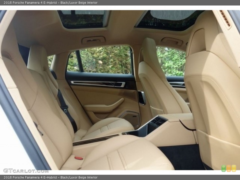 Black/Luxor Beige Interior Rear Seat for the 2018 Porsche Panamera 4 E-Hybrid #128072411