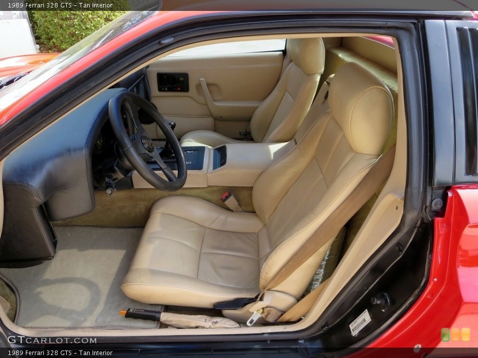 Tan Interior Front Seat for the 1989 Ferrari 328 GTS #128074220