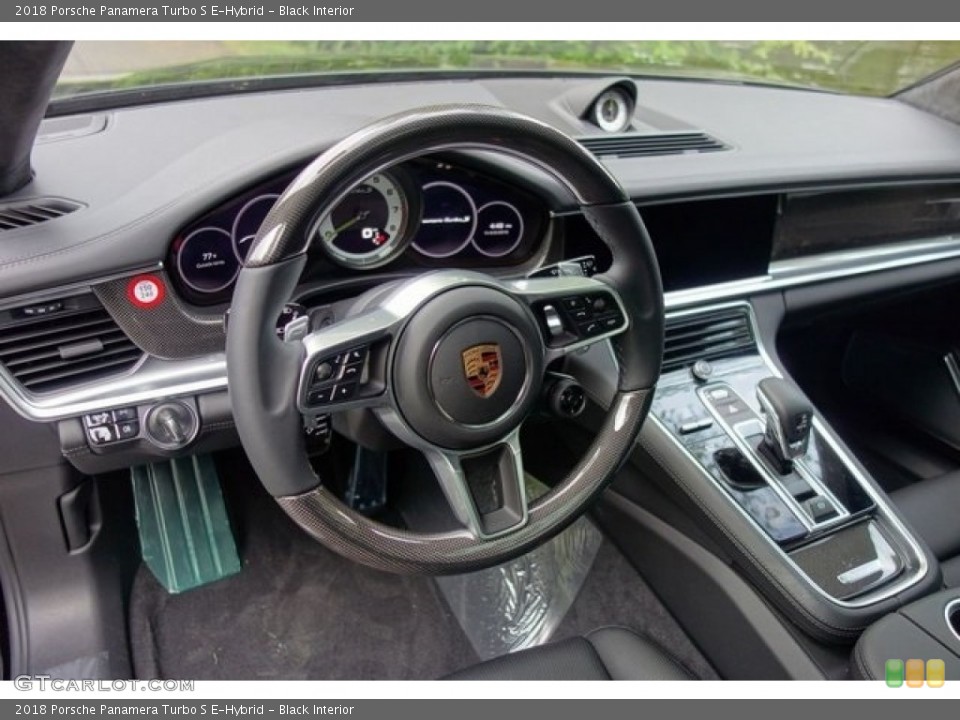 Black Interior Steering Wheel for the 2018 Porsche Panamera Turbo S E-Hybrid #128081698