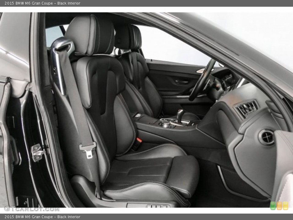 Black Interior Front Seat for the 2015 BMW M6 Gran Coupe #128083684