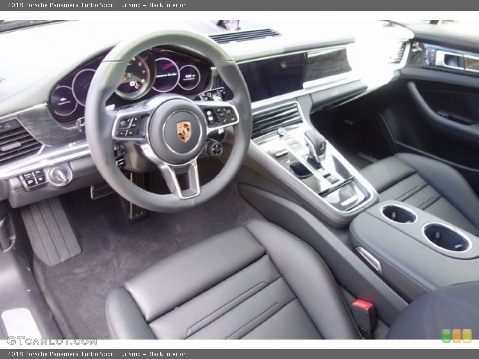 Black Interior Front Seat for the 2018 Porsche Panamera Turbo Sport Turismo #128083782