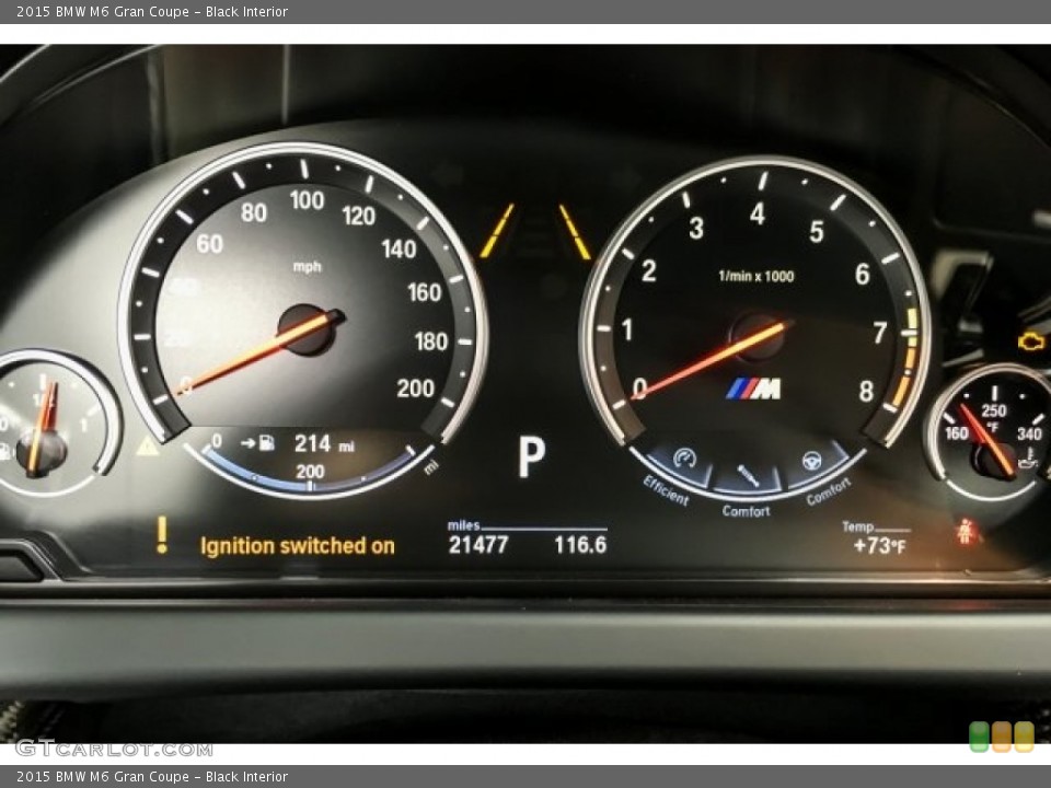 Black Interior Gauges for the 2015 BMW M6 Gran Coupe #128083912
