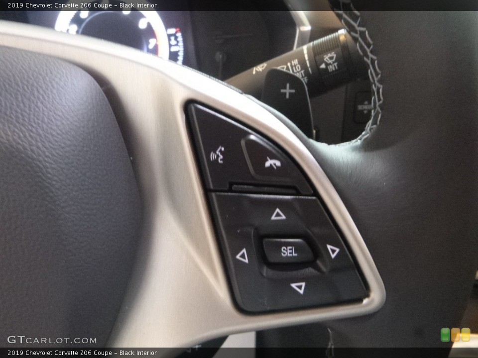Black Interior Controls for the 2019 Chevrolet Corvette Z06 Coupe #128096885