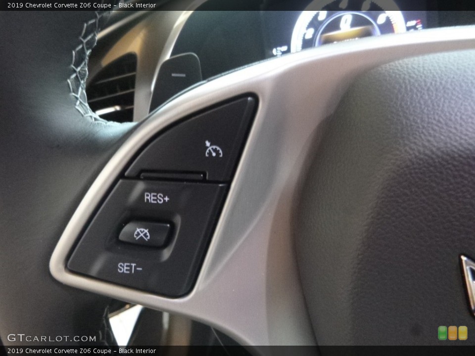 Black Interior Controls for the 2019 Chevrolet Corvette Z06 Coupe #128096909