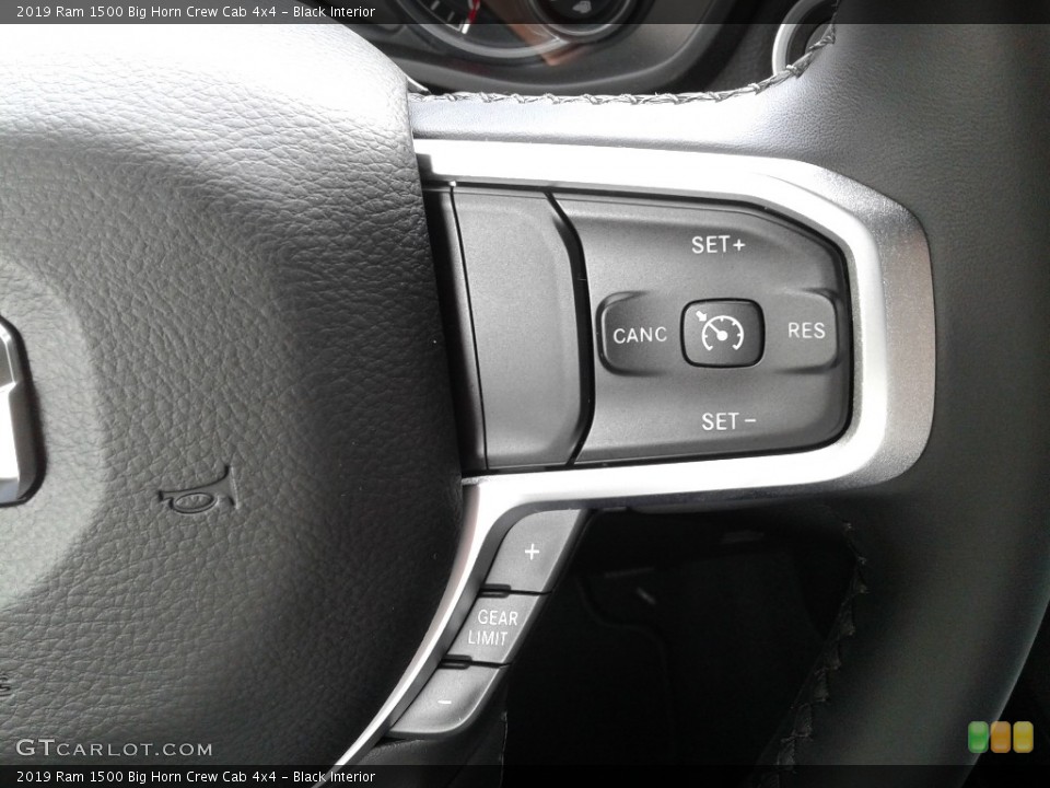 Black Interior Steering Wheel for the 2019 Ram 1500 Big Horn Crew Cab 4x4 #128097059
