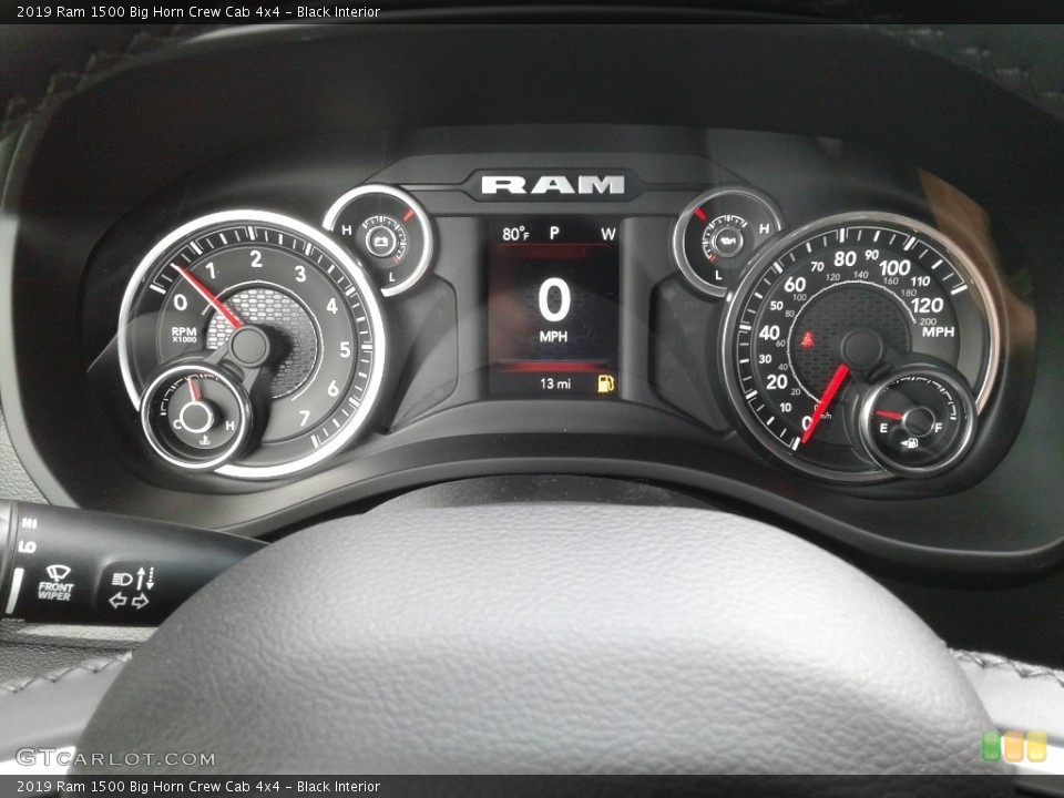 Black Interior Gauges for the 2019 Ram 1500 Big Horn Crew Cab 4x4 #128097092