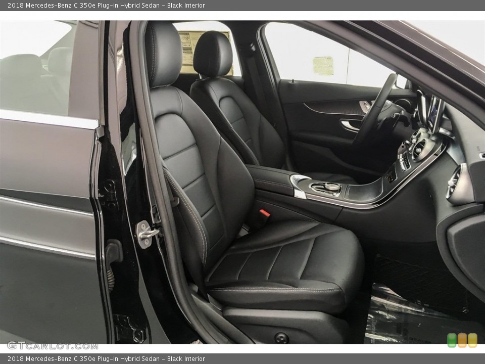 Black Interior Front Seat for the 2018 Mercedes-Benz C 350e Plug-in Hybrid Sedan #128120206