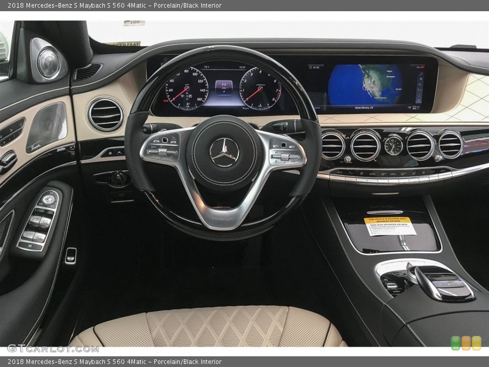 Porcelain/Black Interior Dashboard for the 2018 Mercedes-Benz S Maybach S 560 4Matic #128138638