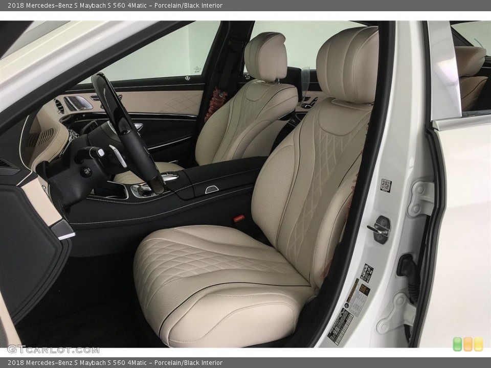 Porcelain/Black Interior Front Seat for the 2018 Mercedes-Benz S Maybach S 560 4Matic #128138926